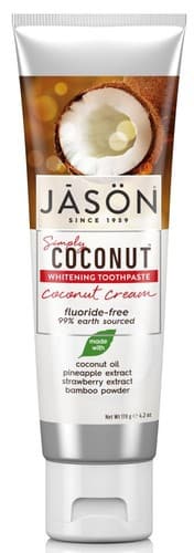 Οδοντόκρεμα Simply Coconut - με βιολογική κρέμα Καρύδας Λευκαντική χωρίς φθόριο 120 gr - JASON
