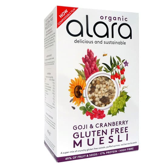 Μούσλι με goji και cranberries χωρίς γλουτένη (450gr) - Alara