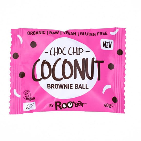 Brownie Ball με Καρύδα & Κομματάκια Σοκολάτας (40γρ) - Roobar - Image 1