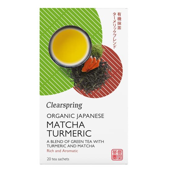Πράσινο Τσάι Matcha Κουρκουμάς (36γρ) - Clearspring