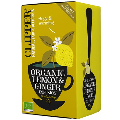 Εκχύλισμα Λεμονιού & Πιπερόριζας - Lemon & Ginger (20x2γρ) - Clipper