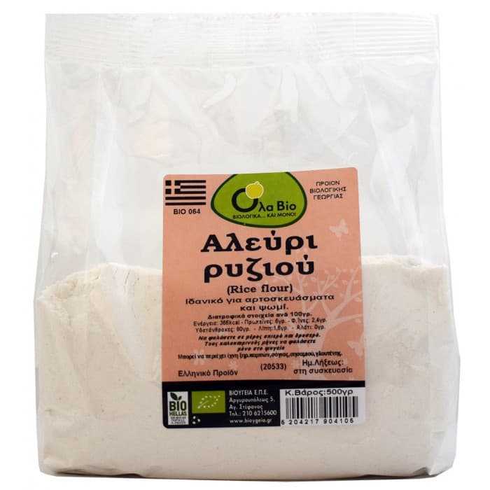 Αλεύρι Ρυζιού λευκό 500 gr - Βιο-Υγεία