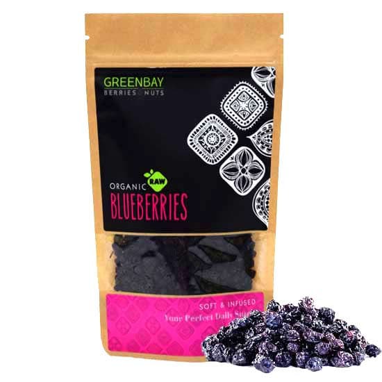 Μπλούμπερις (Blueberries) Raw αποξηραμένα (100γρ) - Green Bay