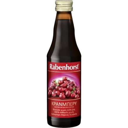 ΧΥΜΟΣ CRANBERRIES (ΚΡΑΝΜΠΕΡΡΥ) 100% 330ml - Rabenhorst