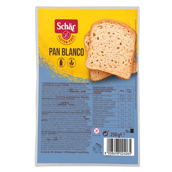 Λευκό Ψωμί 'Pan Blanco' χωρίς γλουτένη σε φέτες (250γρ) - Dr Schär