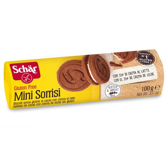 Μπισκότα 'Mini Sorrisi' με κρέμα χωρίς γλουτένη (100γρ) - Dr Schär