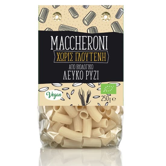 Μακαρόνι (Maccheroni) Χωρίς Γλουτένη από Λευκό Ρύζι (250γρ) - Green Bay