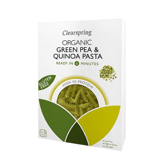Βίδες Χωρίς Γλουτένη από Αρακά   Κινόα (250γρ) - Clearspring