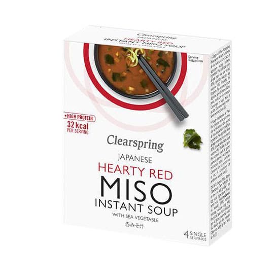 Miso Σούπα στιγμής με Χόρτα Θαλάσσης - Hearty Red - (40γρ) - Clearspring