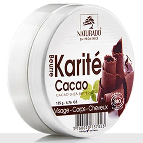 Βιολογικό βούτυρο KARITE - CACAO shea butter 135gr- NATURADO