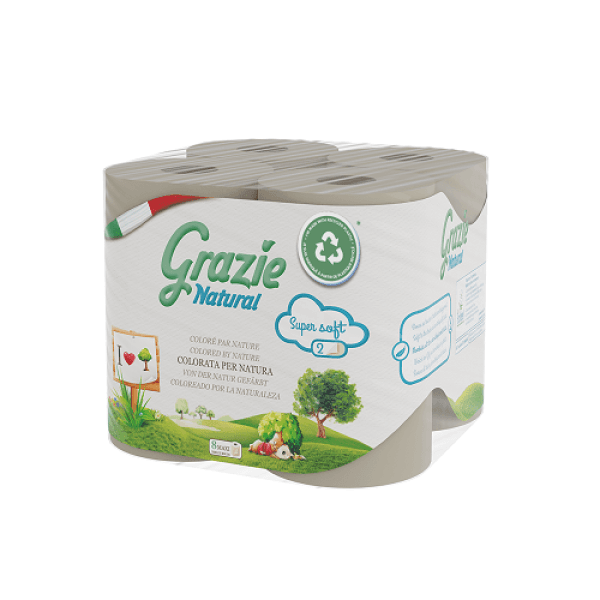 Χαρτί Υγείας Οικολογικό 8ρολά (6x) - Grazie - Image 1