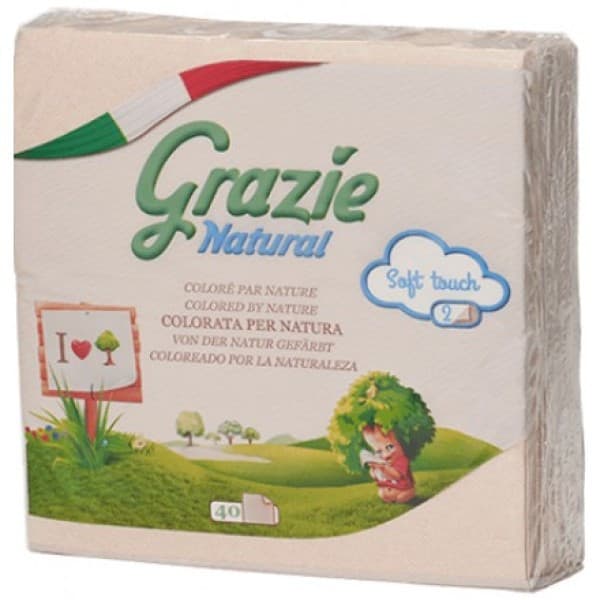 Χαρτοπετσέτες Οικολογικές 40φύλλα - Grazie - Image 1