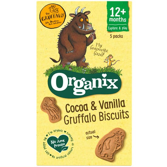 Μπισκότα με Κακάο   Βανίλια 'Gruffalo' +12μ (5x20γρ) - Organix