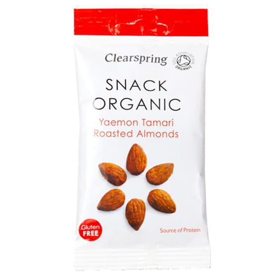 Σνάκ Ψημένα Αμύγδαλα με Ταμάρι Σως (30γρ) - Clearspring