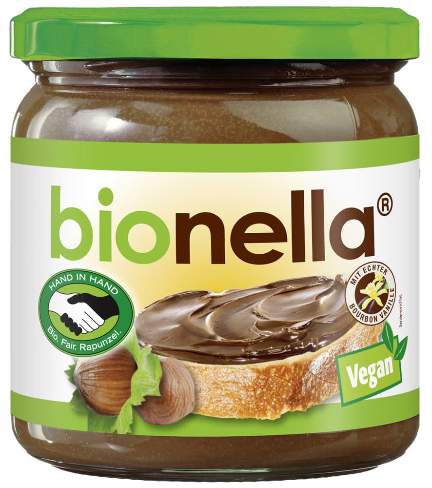 Επάλειμμα Κακάο - Φουντούκι BIONELLA Vegan BIO 400g - Rapunzel