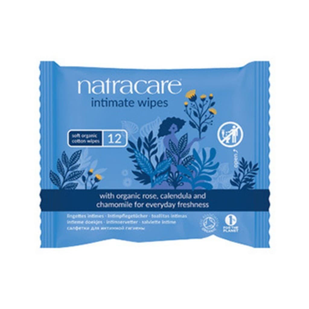 Yγρα Μαντηλάκια για την Ευαίσθητη Περιοχή Organic Intimate Wipes (12ΤΕΜ.) - Natracare
