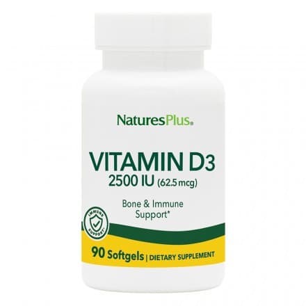 VITAMIN D3 2500 IU 90 Softgels - Natures Plus