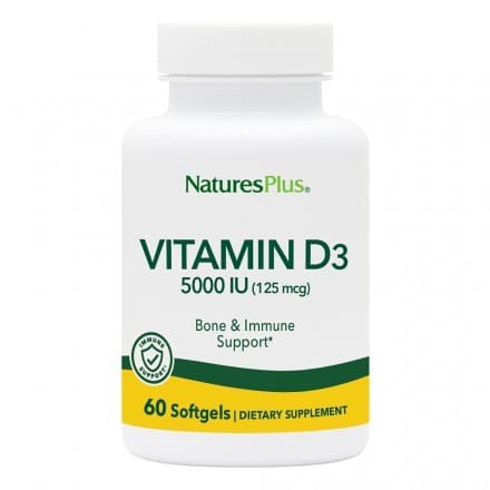VITAMIN D3 5000 IU 60 Softgels - Natures Plus
