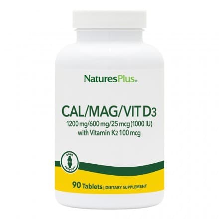 CAL/MAG/VIT D3/ VIT K2 90 Tabs - Natures Plus