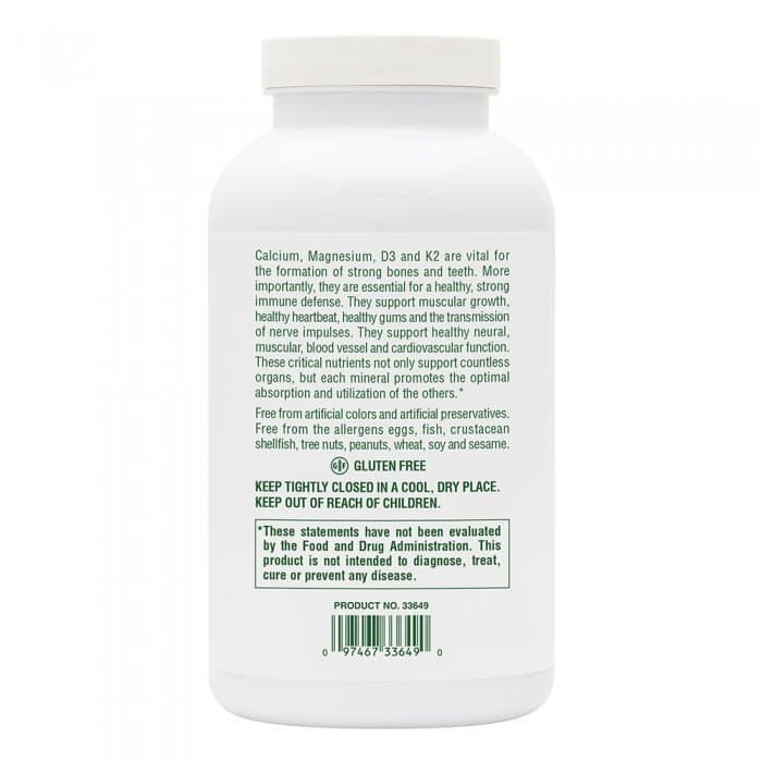CAL/MAG/VIT D3/ VIT K2 Vanilla 60 Μασώμενες Tabs - Natures Plus - Thumbnail 3