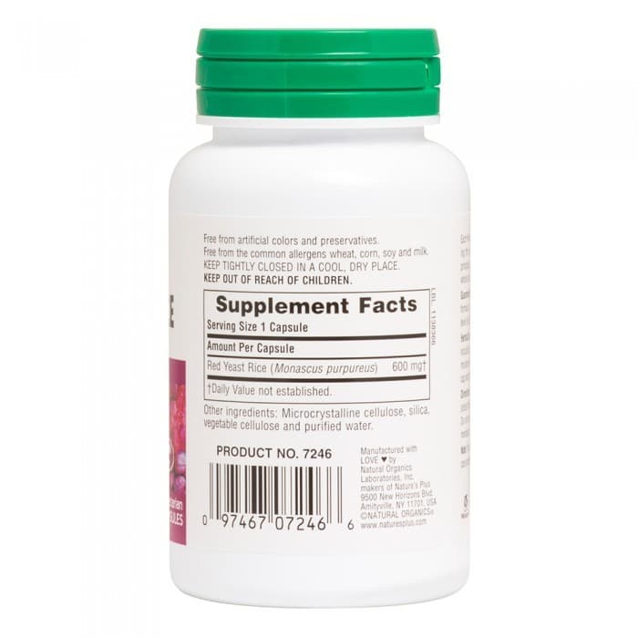 RED YEAST RICE 600 mg  60 φυτικές caps - Natures Plus - Thumbnail 2