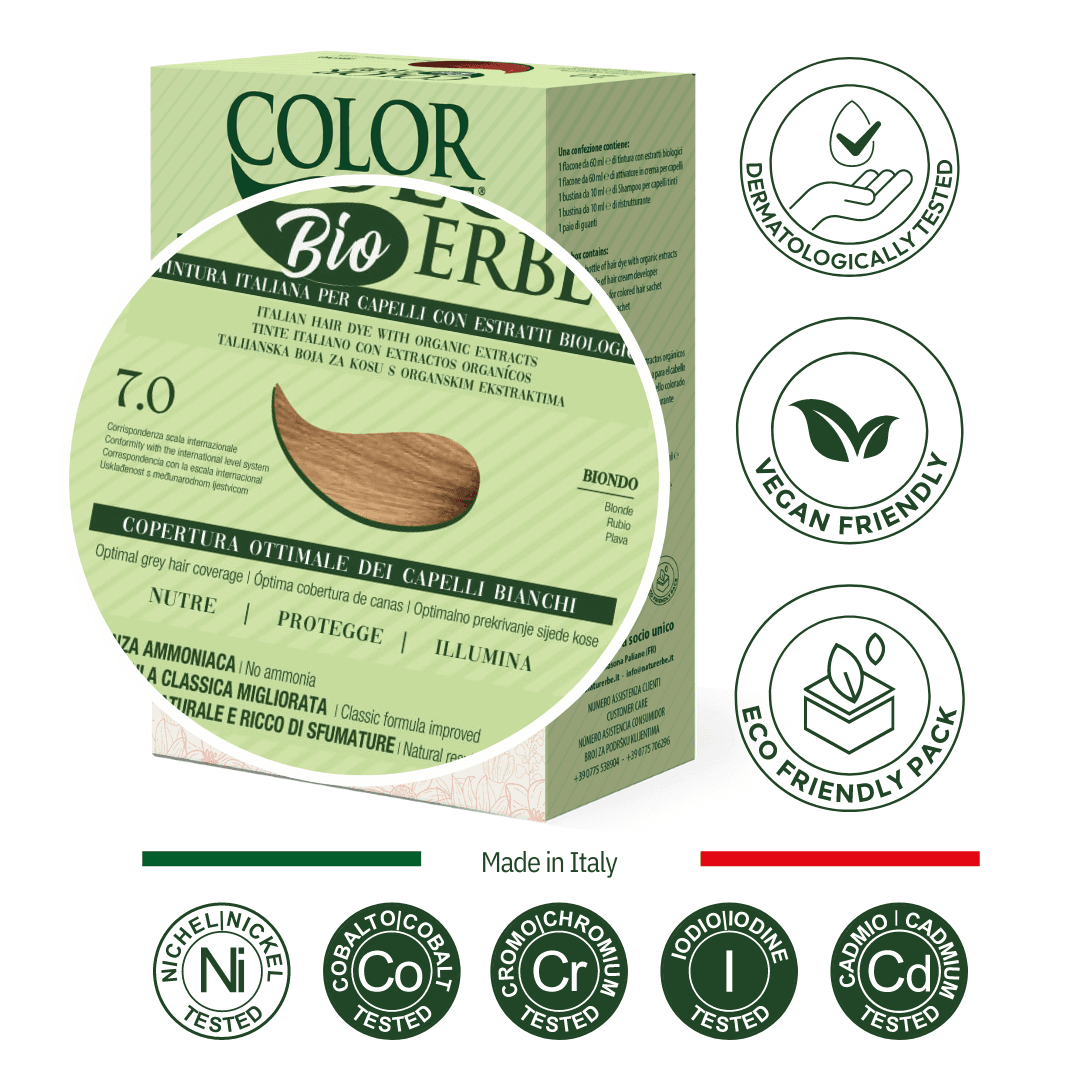 Φυτική Βαφή Μαλλιών Ξανθό 7.0 (No 27) - Color Erbe