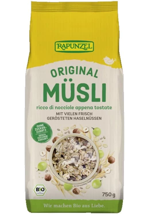 Muesli Original Χωρίς Ζάχαρη Bio 750gr - Rapunzel - Image 1
