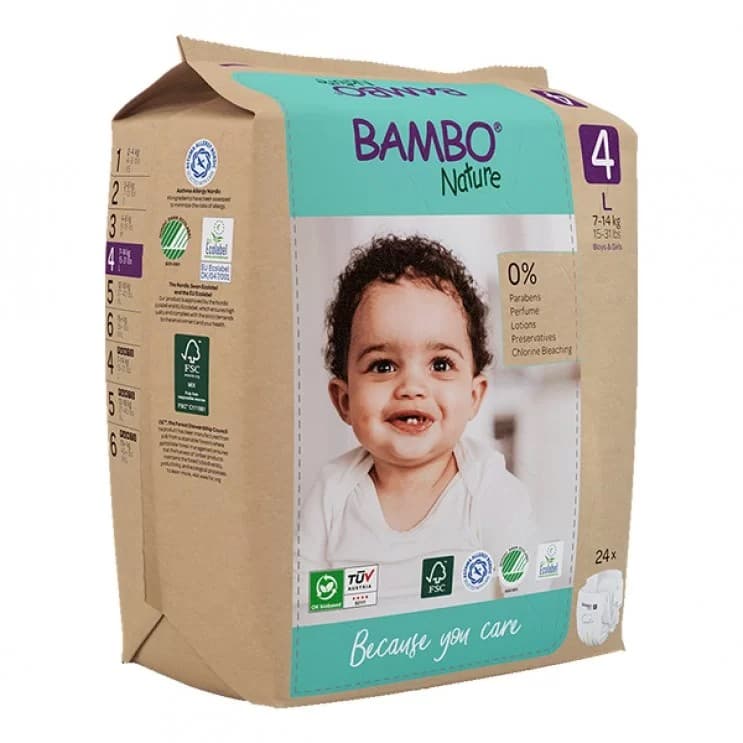 Πάνες L Νο.4 7-14kg 24τμχ. - Bambo Nature