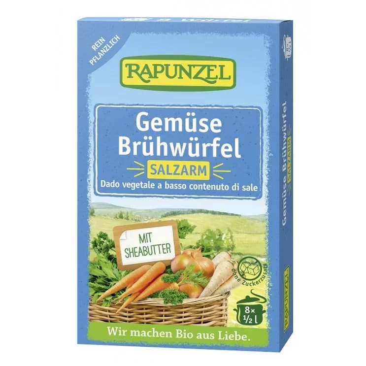 Κύβοι Λαχανικών Χαμηλό Αλάτι BIO 68gr - Rapunzel