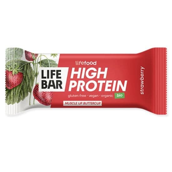 Ωμή Μπάρα Ενέργειας Φράουλα με Πρωτεΐνη Lifebar (40γρ)  - Lifefood