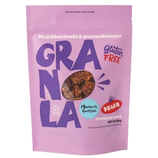 Granola με φυστικοβούτυρο & μελάσα 280gr - Emelia