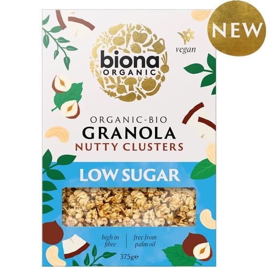 Granola με Κάσιους & Φουντούκια Low Sugar (375γρ) - Biona - Image 1