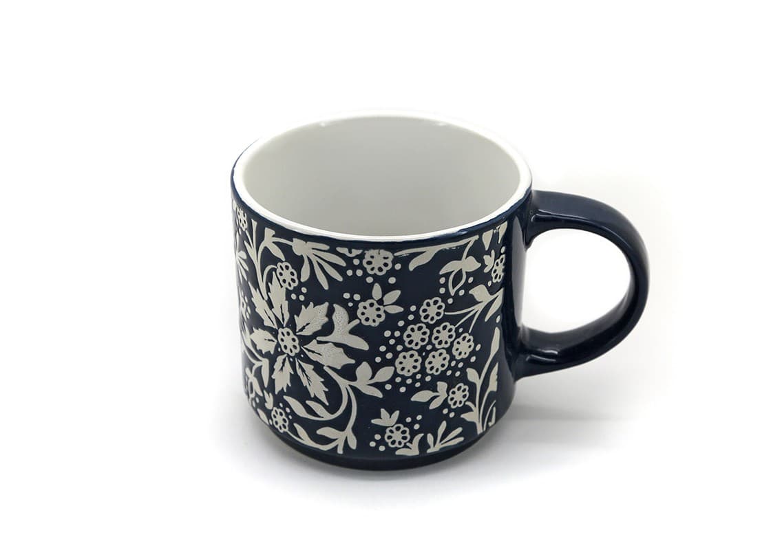 Mug κεραμικό Emma μπλε - Ο δρόμος του τσαγιού