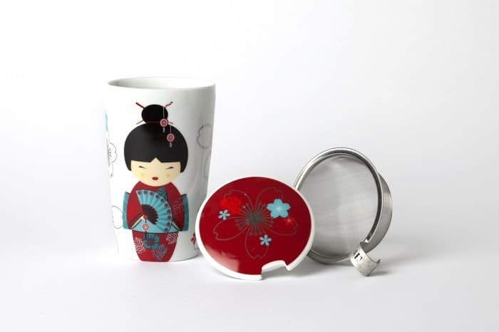 Mug πορσελάνινο Κόκκινη Γκέισα 350 ml - Ο δρόμος του τσαγιού