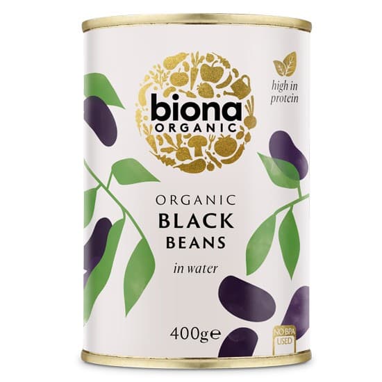 Μαύρα Φασόλια έτοιμα σε νερό - Black Beans 400gr - Biona - Image 1
