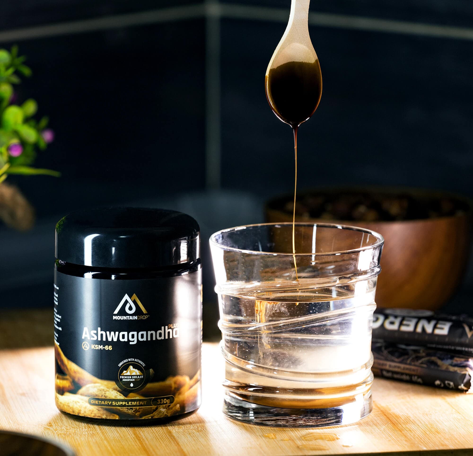 Shilajit - Ashwagandha KSM 66 Plus & Ακατέργαστο Μέλι Καστανιάς 330 gr - Mountaindrop - Thumbnail 2