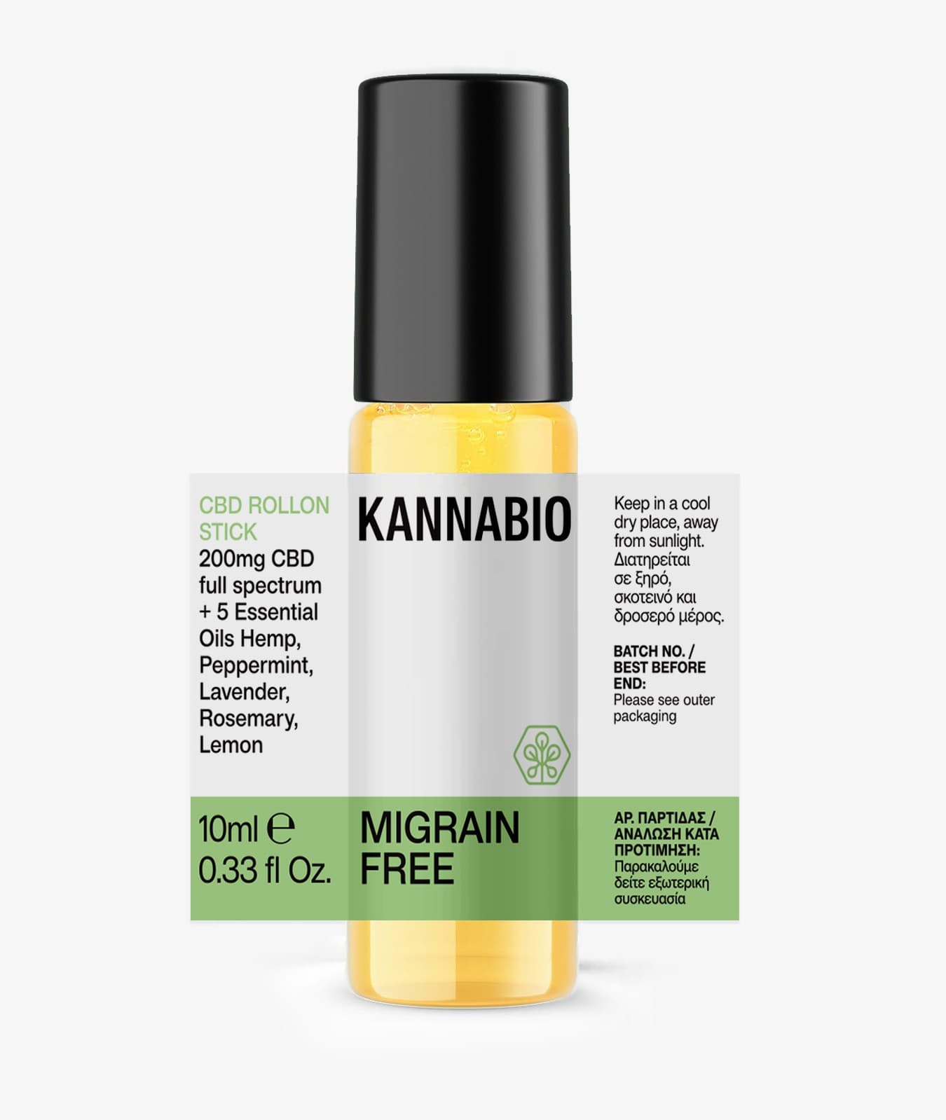 Migrainfree Rollon Stick (CBD 200mg/ 10ml) - KannaBio