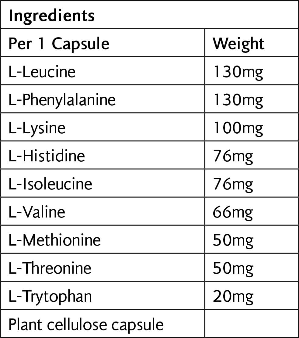 Balanced Amino Acid Complex Veg 90 Caps - Viridian - Thumbnail 2