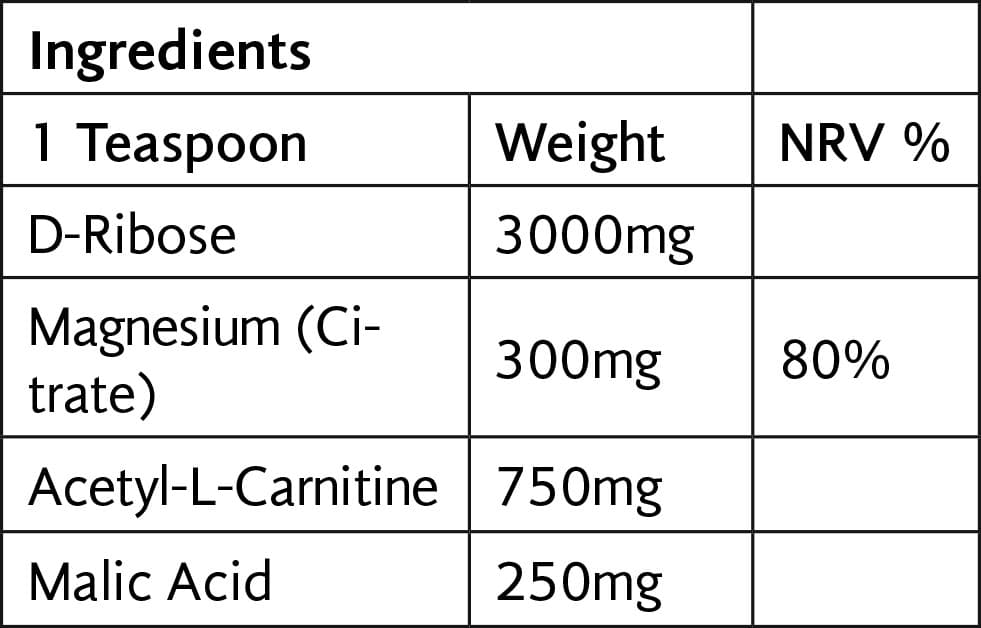D-Ribose Energy Complex Powder 180g - Viridian - Thumbnail 2