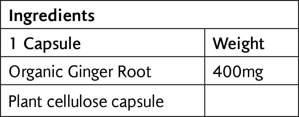 Ginger 400mg Veg 30 Caps (Organic) - Viridian - Thumbnail 2