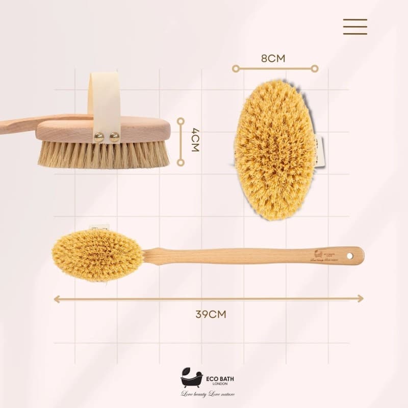 Βούρτσα Σώματος Με Σκληρή Τρίχα Σιζάλ - Eco Bath - Thumbnail 2