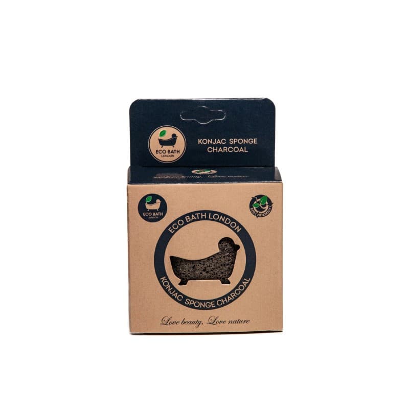 Σφουγγάρι Konjac με Άνθρακα - Konjac Sponge Charcoal- Eco Bath