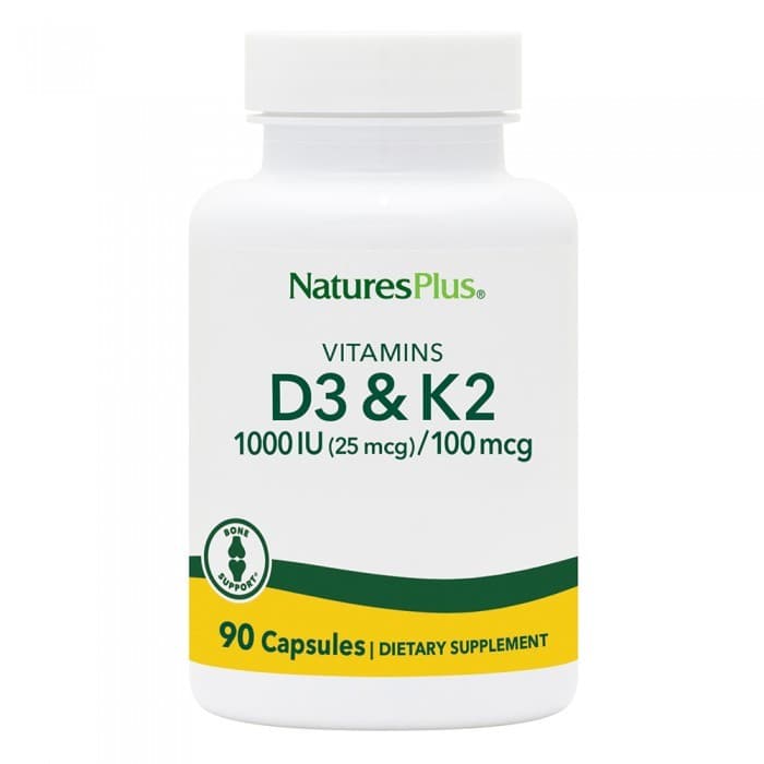 VIT D3/VIT K2 1000IU 90 Vcaps - Natures Plus
