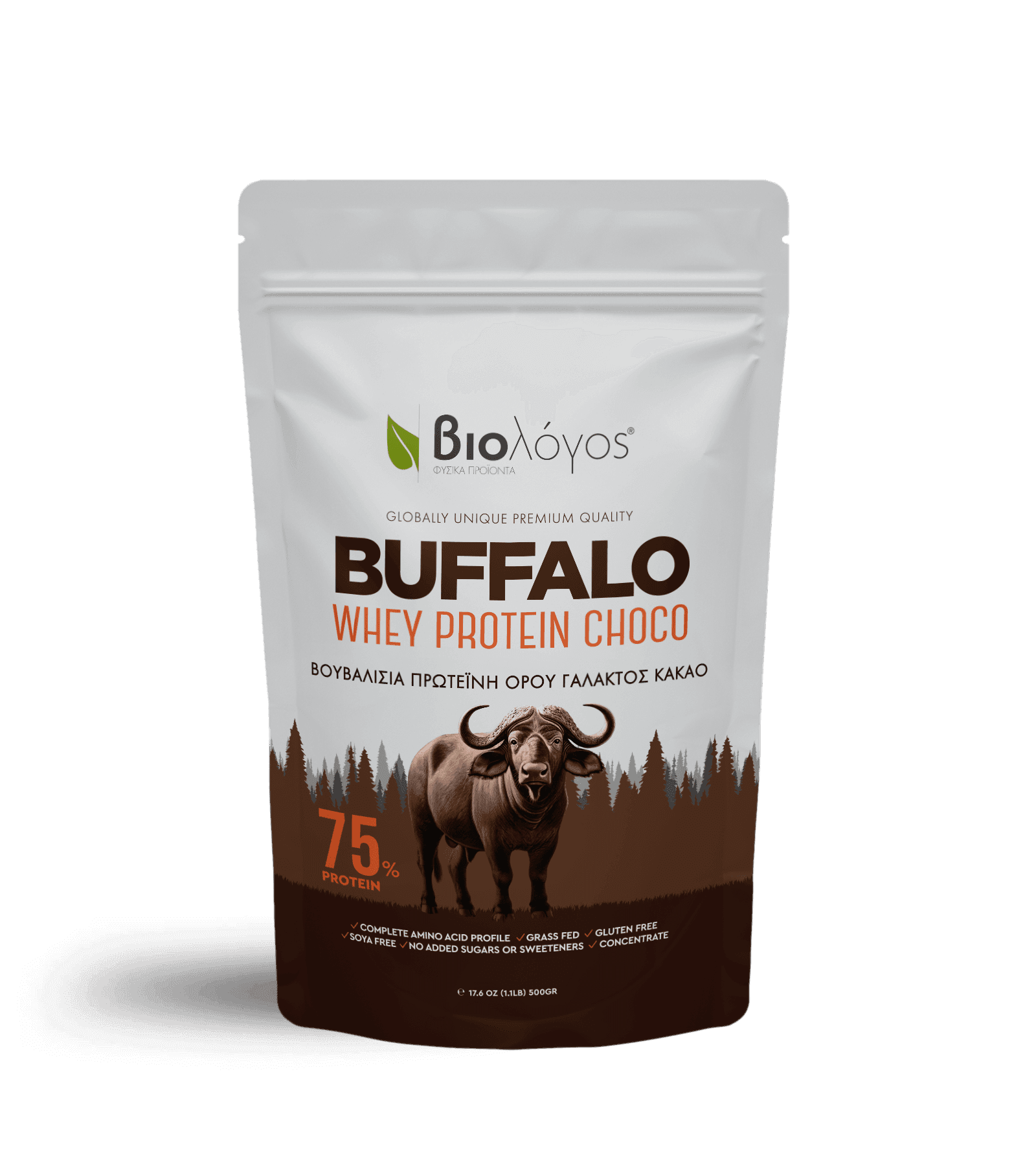 Πρωτεΐνη Buffalo Whey Choco 500g - Βιολόγος