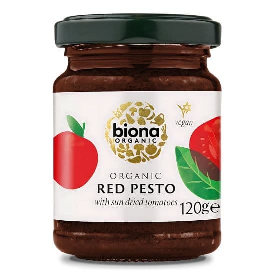 Σάλτσα Πέστο με Λιαστή Τομάτα - Red Pesto 120γρ - Biona