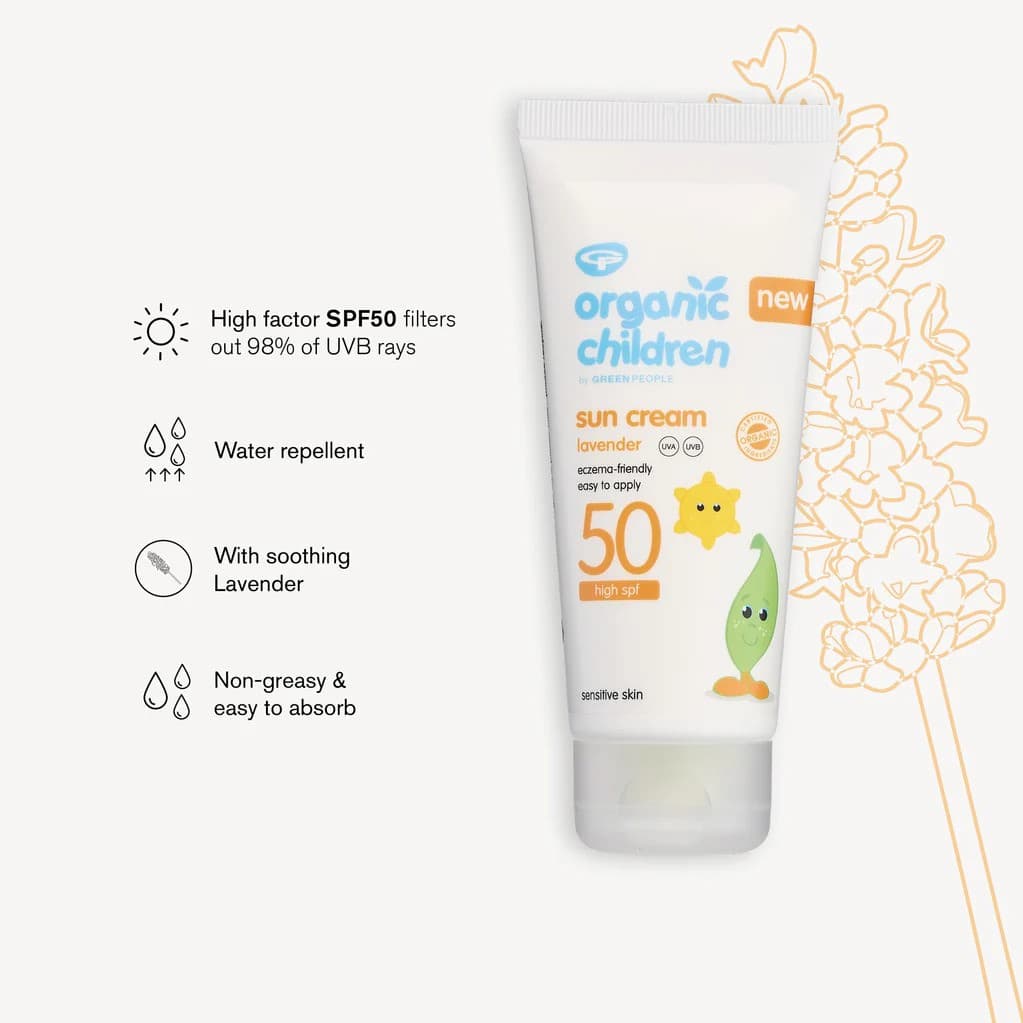 Παιδική Αντιηλιακή Κρέμα Λεβάντας SPF50 100ml - Green People - Thumbnail 3