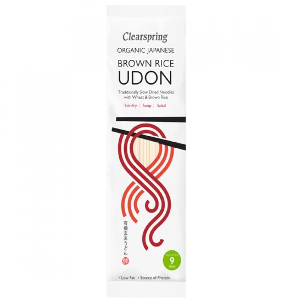 Noodles Udon Σιταριού με Καστανό Ρύζι (200γρ) - Clearspring