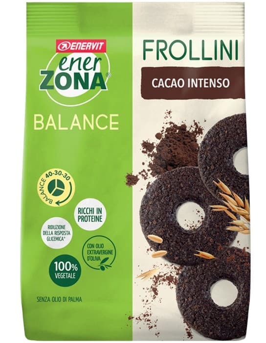 Μπισκότα Πρωτεϊνης - Balance Frollini Cacao Intenso 250gr - Enerzona - Image 1