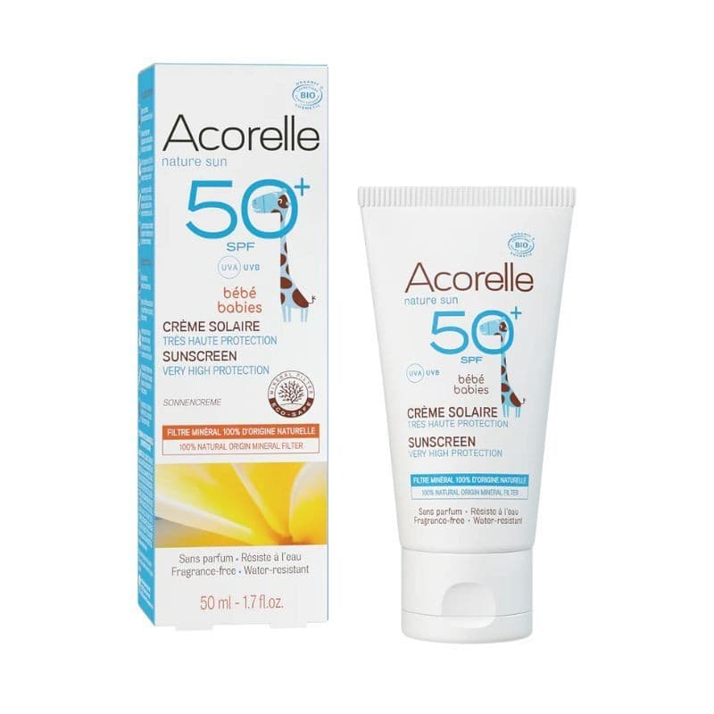 Certified Organic Baby Sunscreen 50ml SPF50 - Acorelle - Image 1