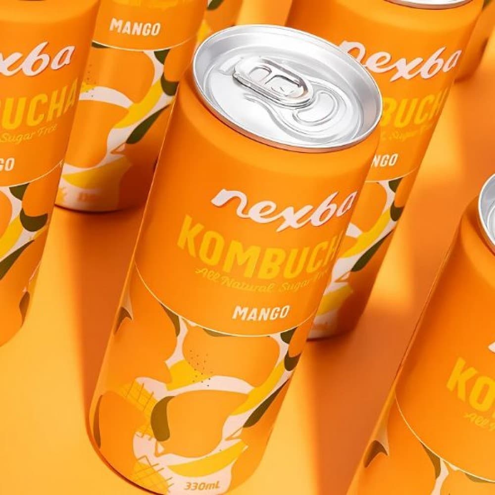 Κομπούχα 'Μάνγκο' Χωρίς Ζάχαρη - Kombucha Mango 330ml - Nexba - Thumbnail 2